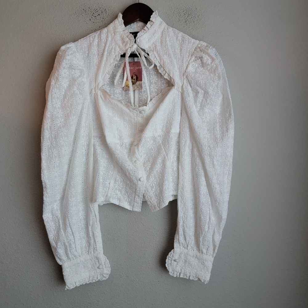 Sister Jane Best Wishes Embroidered Top Size S Nwt — image 4 of 8